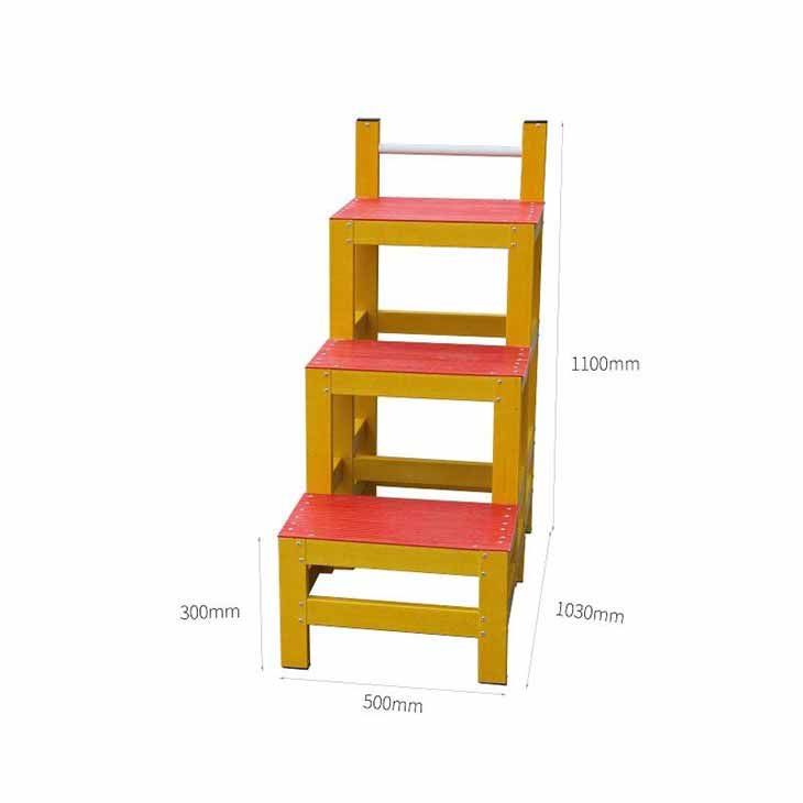 Light weight portable fiberglass insulated insulating stool with platform